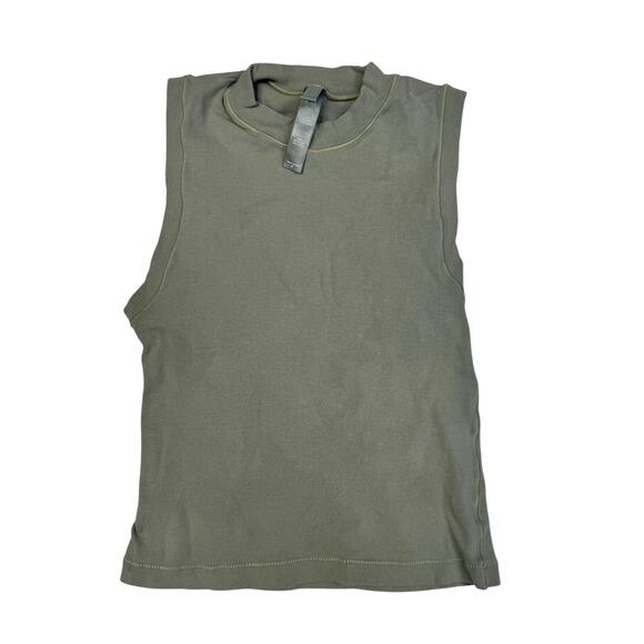 SKIMS Tops - SKIMS Olive Cotton Rib Tank Top XS Quiet Luxury Clean Girl Capsule Wardrobe